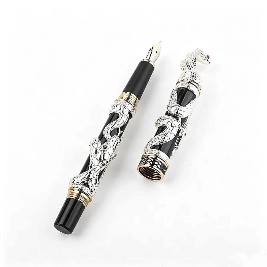 Vintage Collectible Pens - Jinhao Luxury 3D Snake Embossed Fountain