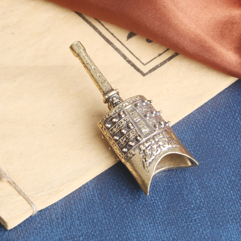 Vintage Collectible Bells - Vintage Brass Chinese Style Bell Crafts