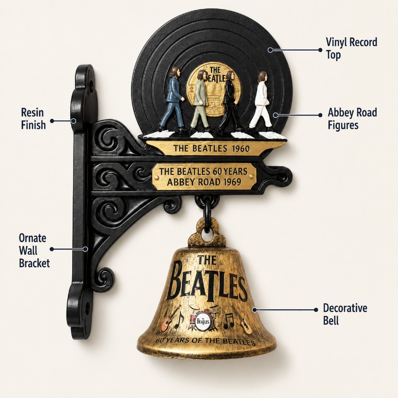 Vintage Collectible Bells - The Beatles Abbey Road Wall Hanging