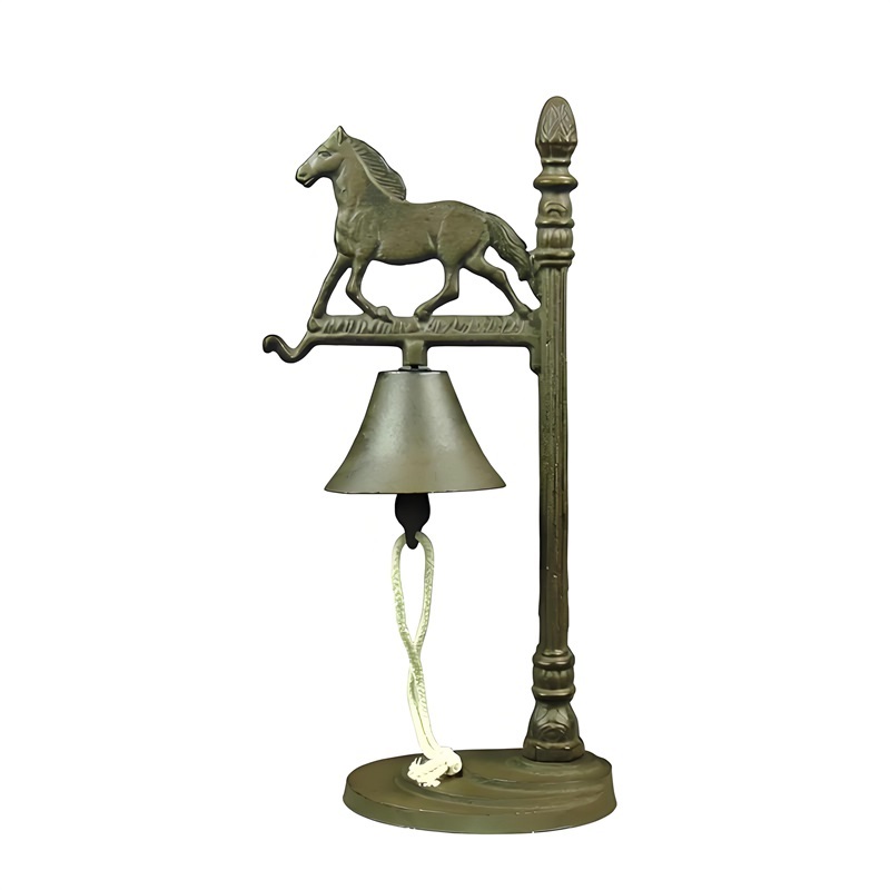 Vintage Collectible Bells - Vintage Cast Iron Horse Dining Bell
