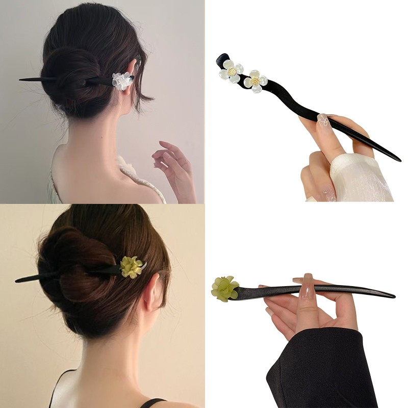 Vintage Collectibles For Sale - Vintage Chinese Style Wooden Flower Hair