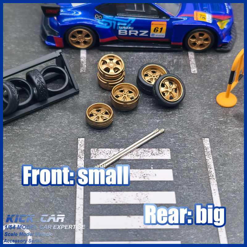 Vintage Collectible Model Cars - 1/64 Model Car Wheels D: 11mm+11.5mm