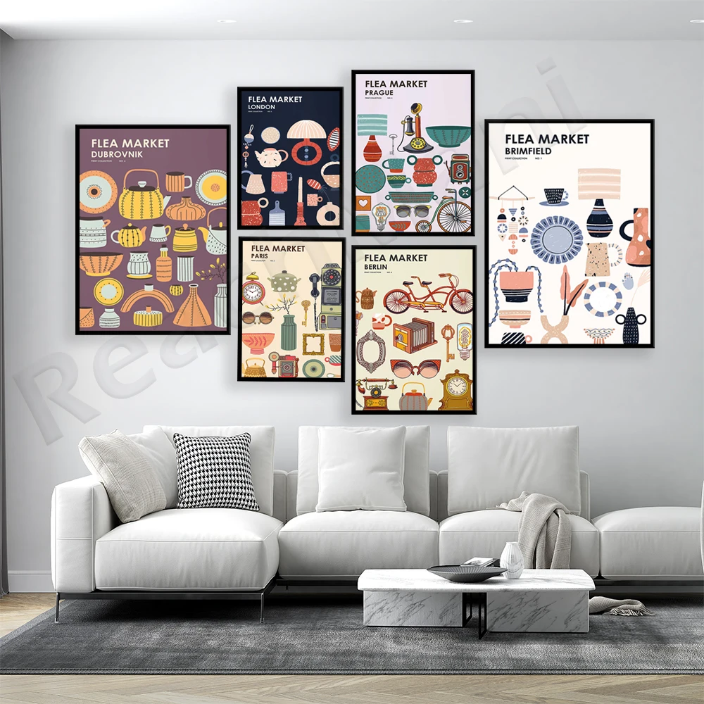 Flea Market Print Collection - - Vintage Collectible Market ulasan dan harga