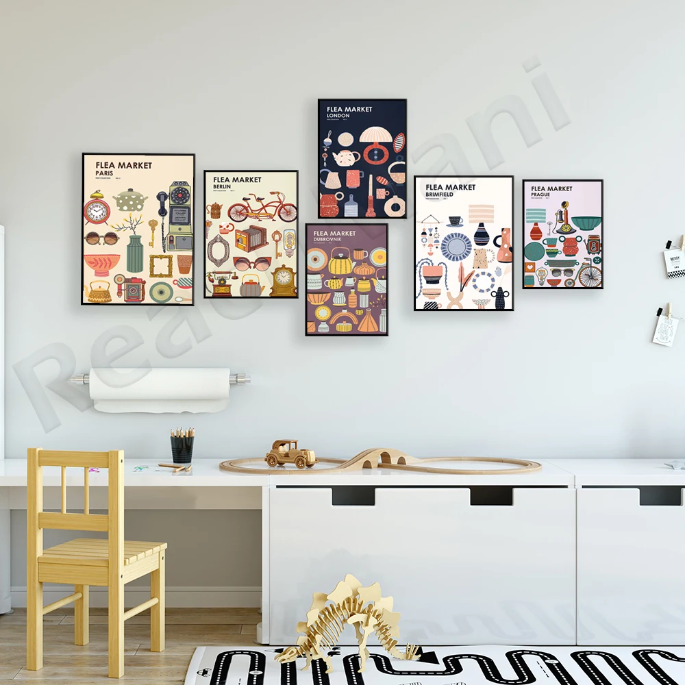 Flea Market Print Collection - - Vintage Collectible Market ulasan dan harga