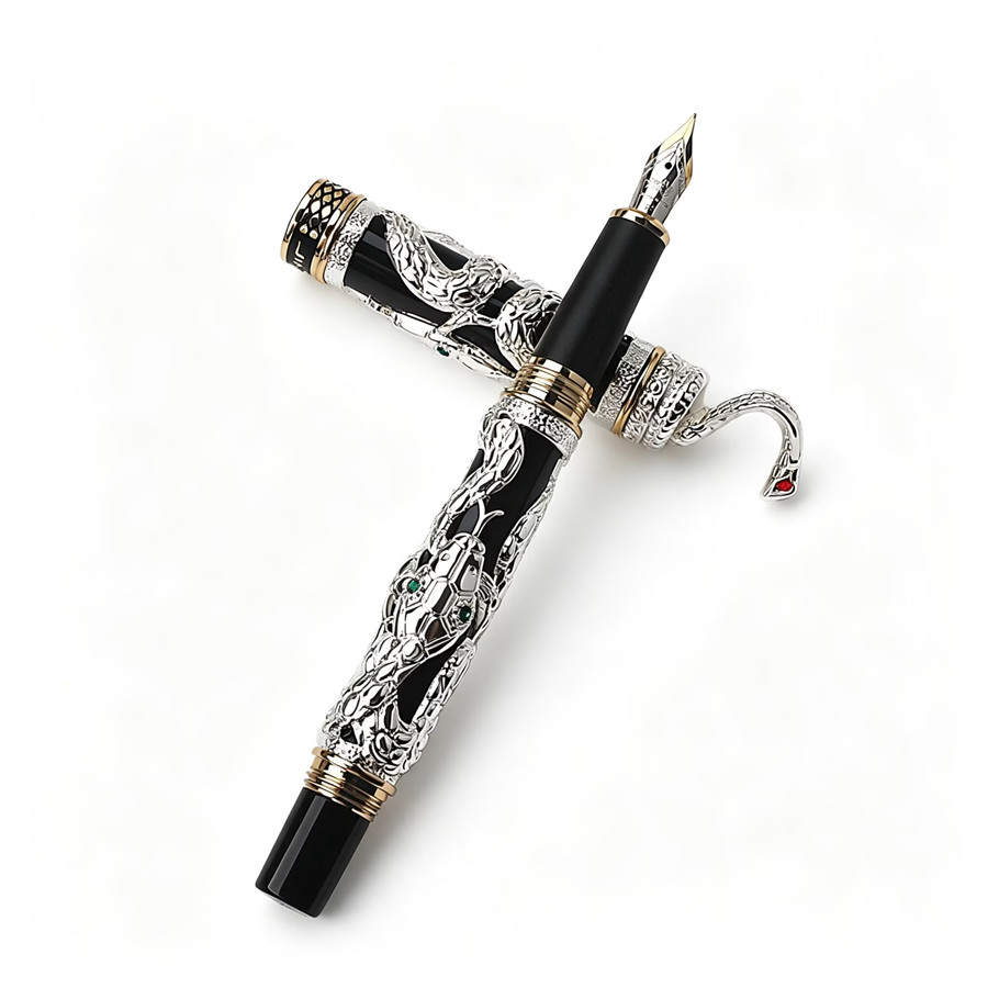 Jinhao Luxury Snake Embossed F - Vintage Collectible Pens ulasan dan harga