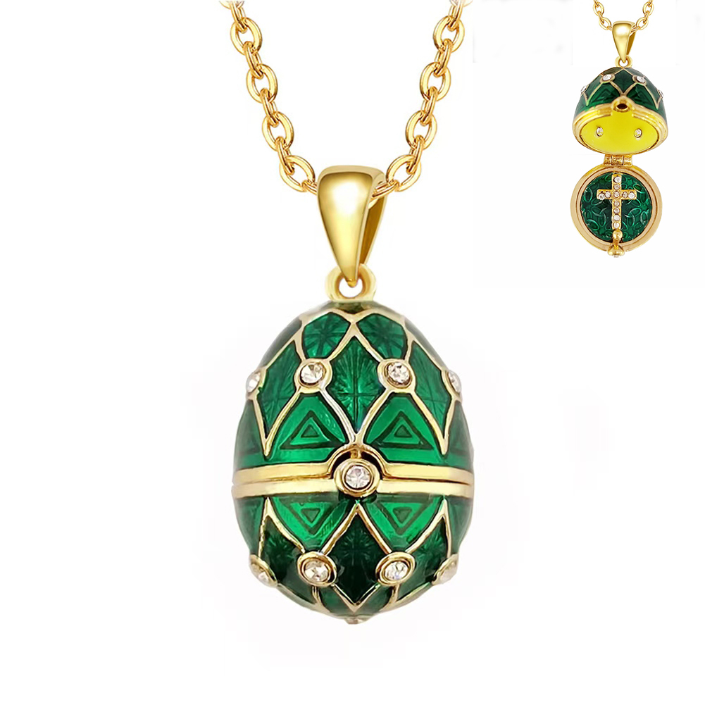 Enamel Faberge Easter Egg Pend - Vintage Collectible Jewelry ulasan dan harga