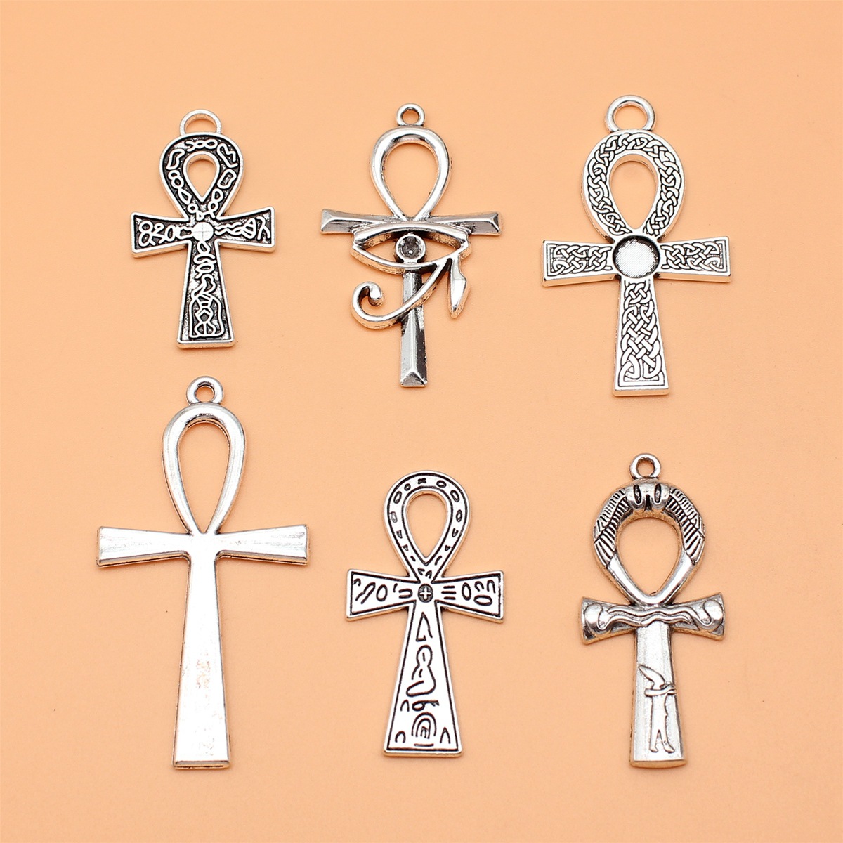 6pcs Antique Silver Color Key  - Vintage Collectible Jewelry ulasan dan harga