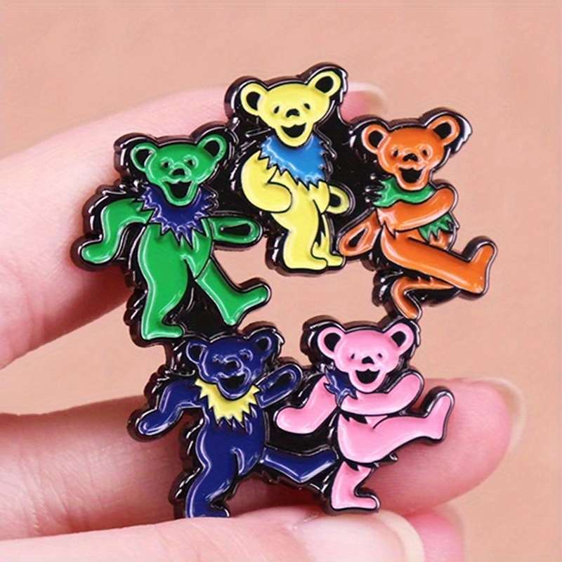Dancing Bears Enamel Pin Rock  - Vintage Collectible Bears ulasan dan harga