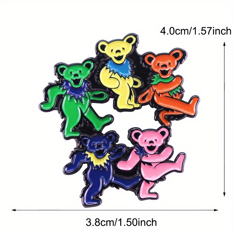 Dancing Bears Enamel Pin Rock  - Vintage Collectible Bears ulasan dan harga