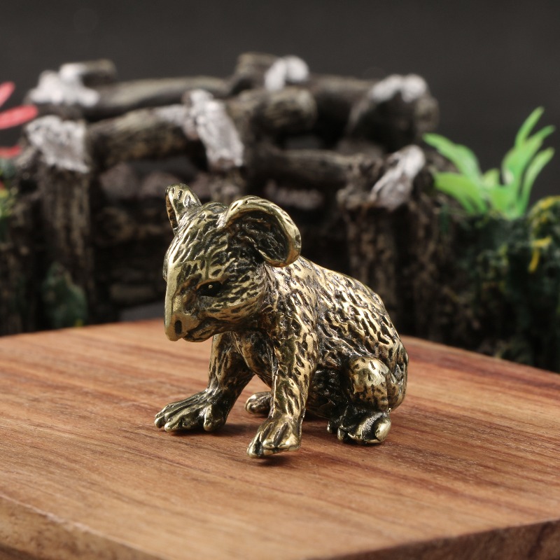 1 PC Vintage Hand Carved Brass - Vintage Collectible Bears ulasan dan harga