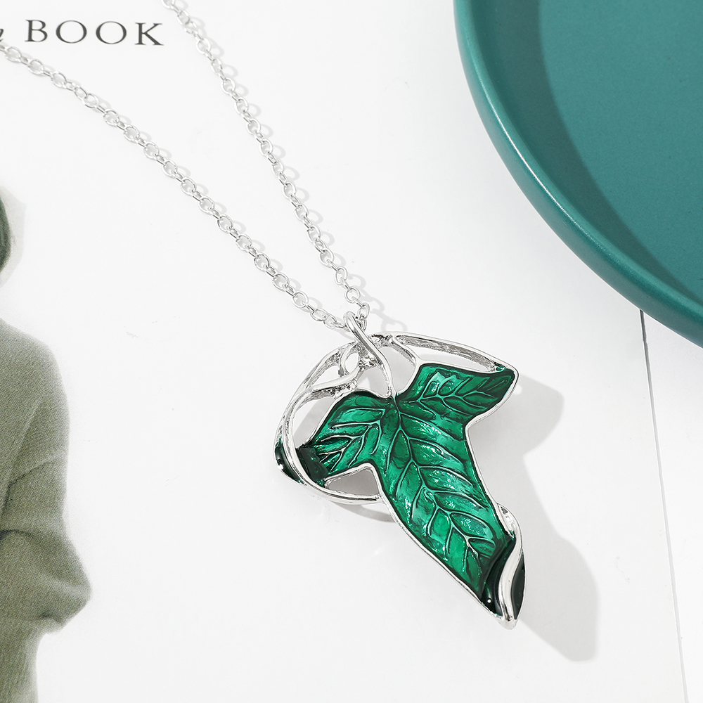 Vintage Green Leaf Pendant Nec - Vintage Collectibles For Sale ulasan dan harga