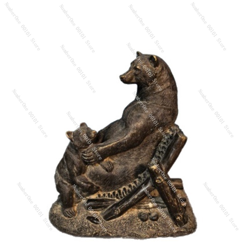 Antique Bronze Bear Ornament V - Vintage Collectible Bears ulasan dan harga