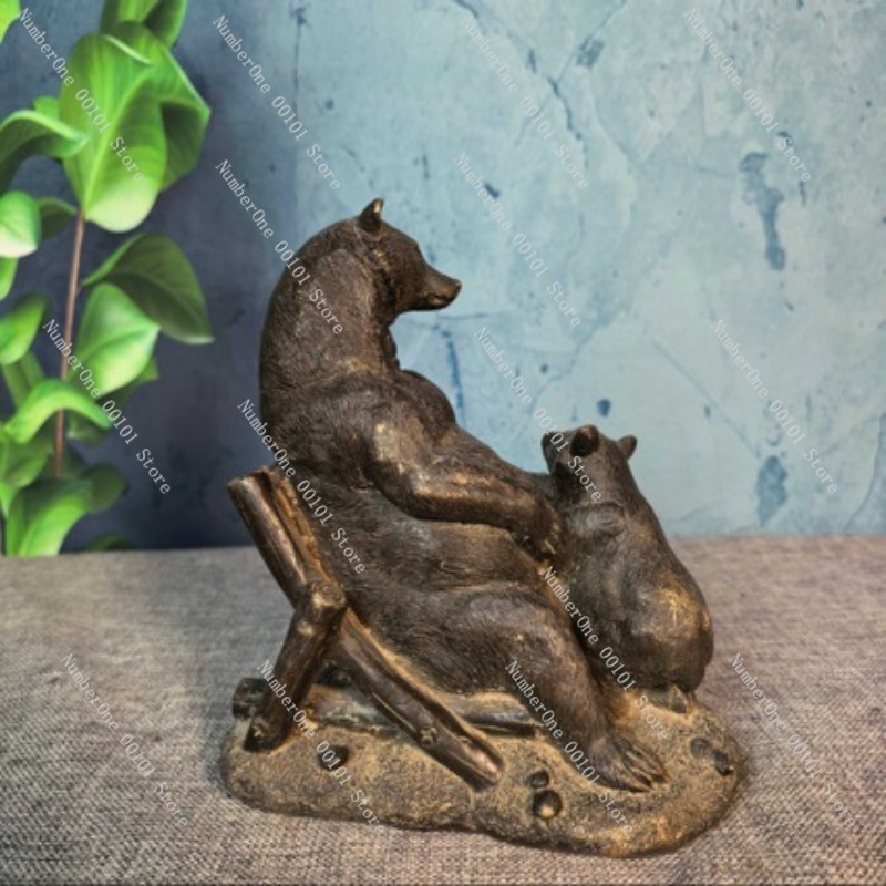 Antique Bronze Bear Ornament V - Vintage Collectible Bears ulasan dan harga
