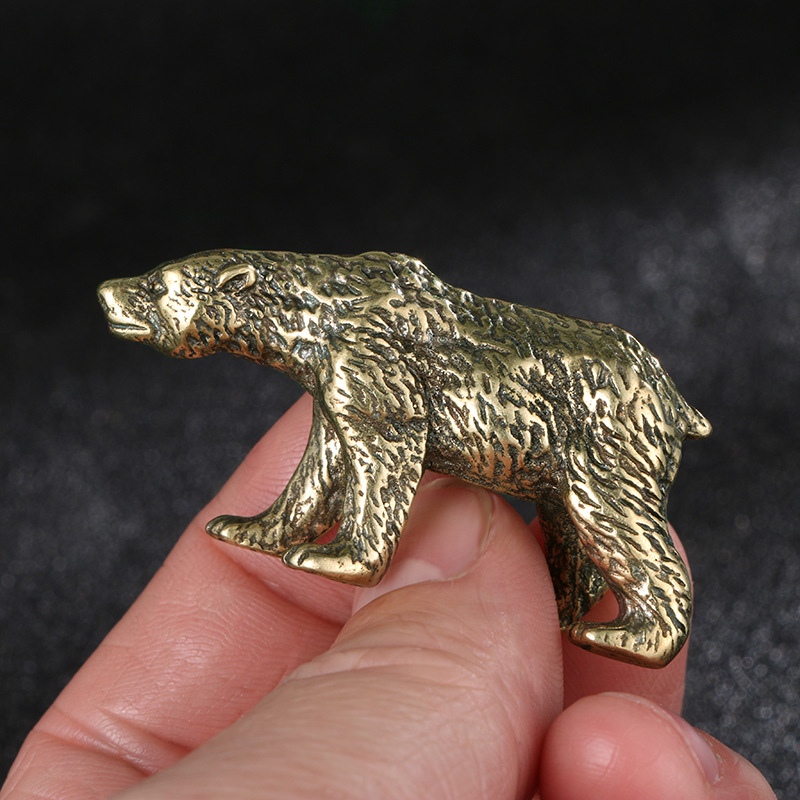 Vintage Chinese Solid Brass Be - Vintage Collectible Bears ulasan dan harga