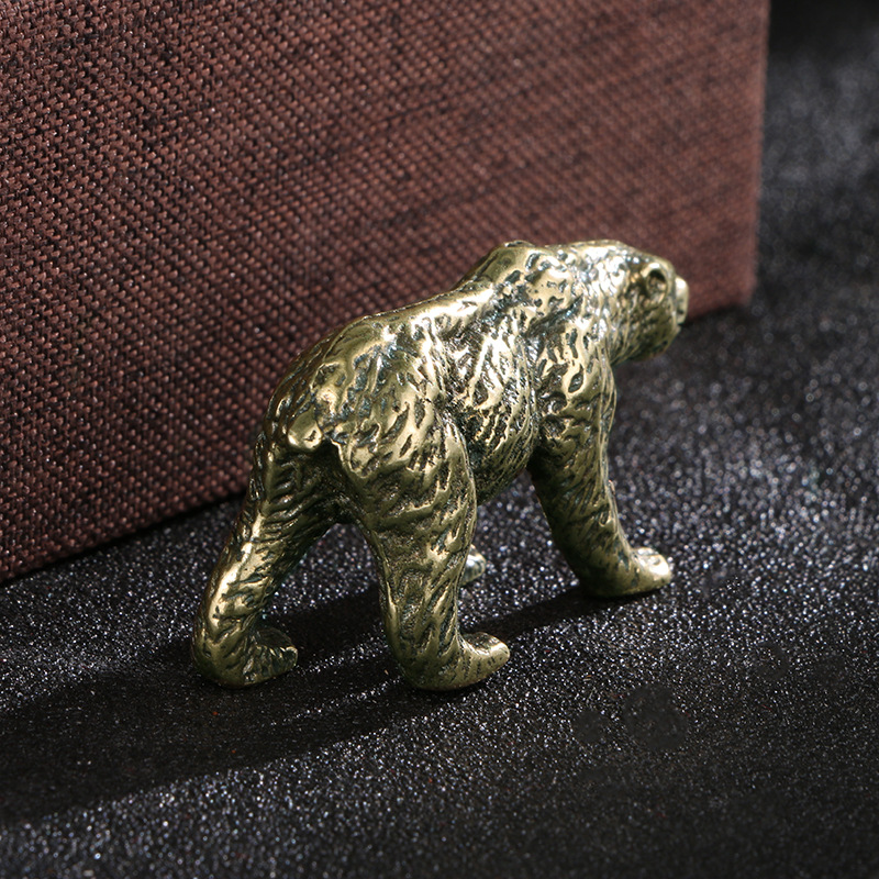 Vintage Chinese Solid Brass Be - Vintage Collectible Bears ulasan dan harga