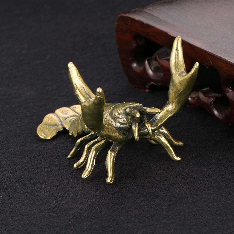 【F】Solid Brass Crayfish Orname - Vintage Collectible Pens ulasan dan harga